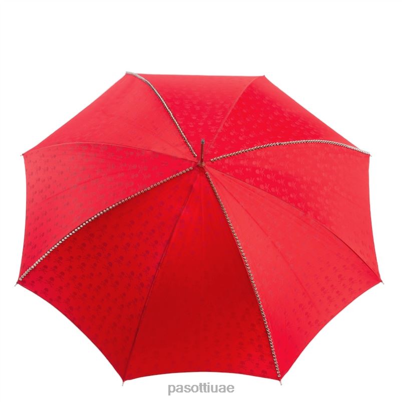 مظلة | 416nt prt w33ne - مظلة حمراء مع ترصيع ومقبض جمجمة أسود PASOTTI Z446V530